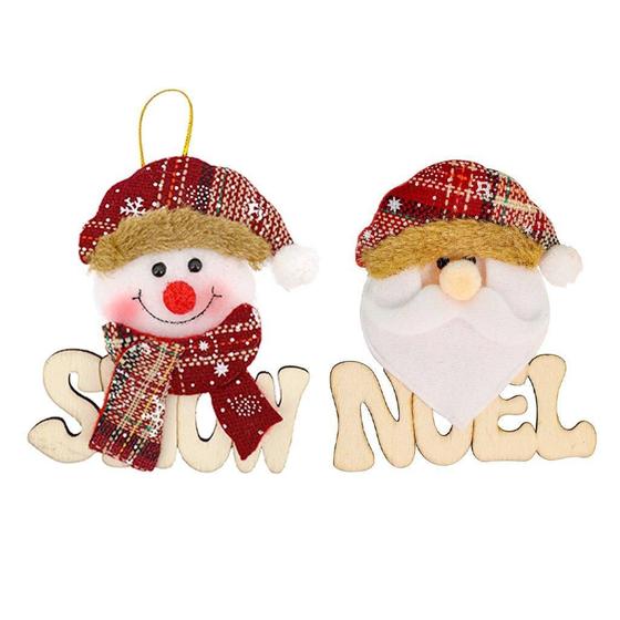 Imagem de Kit 10 Placas De Natal Papai Noel E Boneco De Neve Natalino