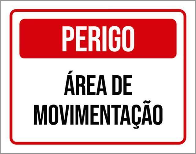 Imagem de Kit 10 Placas De Perigo Área De Movimentação 36X46