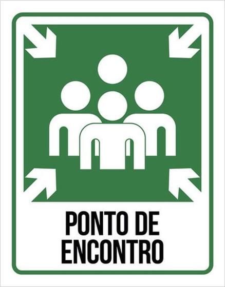 Imagem de Kit 10 Placas De Ponto De Encontro 36X46