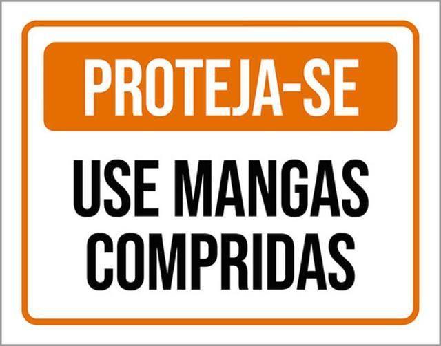 Imagem de Kit 10 Placas De Proteja-Se Use Mangas Compridas 36X46