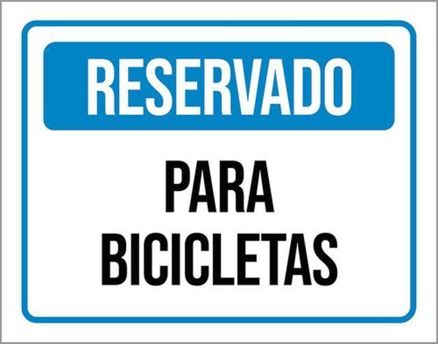 Imagem de Kit 10 Placas De Reservado Para Bicicletas 36X46