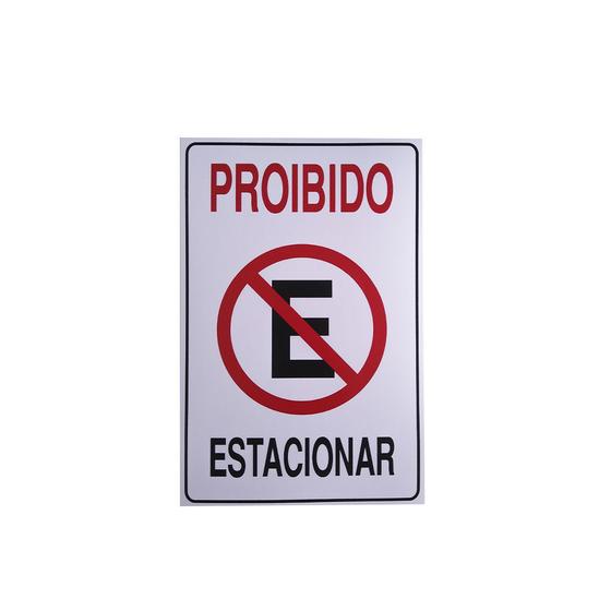 Imagem de Kit 10 Placas de Sinalização Proibido Estacionar  10 unidades