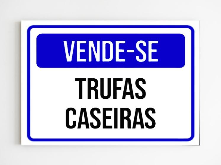 Imagem de kit 10 placas de sinalização vende-se trufas caseiras mdf