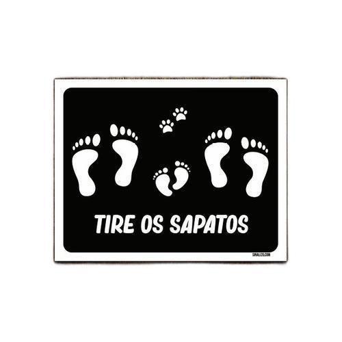 Imagem de Kit 10 Placas Decorativa - Tire Os Sapatos Pegadas