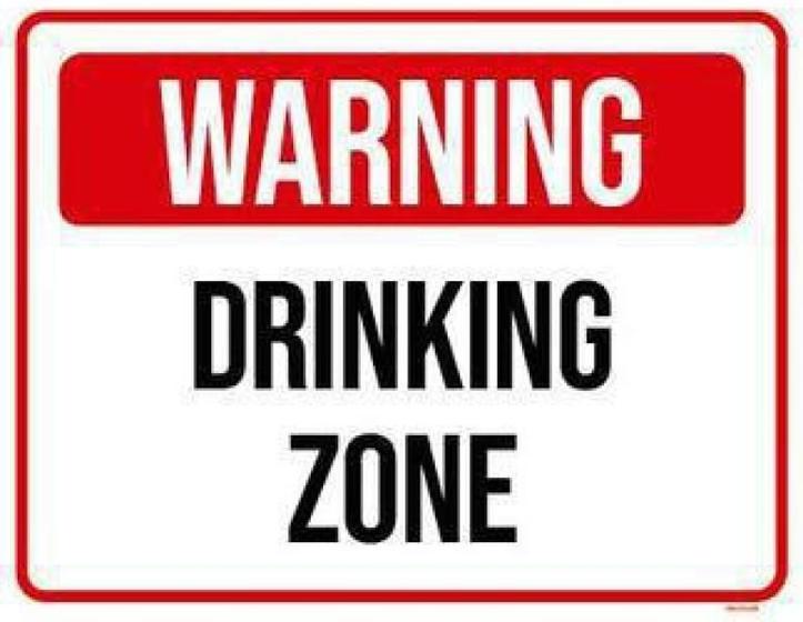 Imagem de Kit 10 Placas Decorativa - Warning Drinking Zone