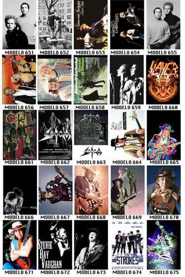 Kit 10 Placas Decorativas Show E Poster De Bandas De Rock 5 A Casa Monstro Placa Decorativa Magazine Luiza