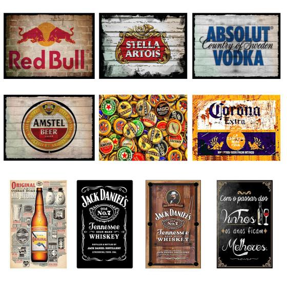 Kit 10 Placas Decorativas Tema Bebidas Beer Retro 19x28cm - OfertMix é ruim? Kit 10 Placas Decorativas Tema Bebidas Beer Retro 19x28cm - OfertMix é boa?
