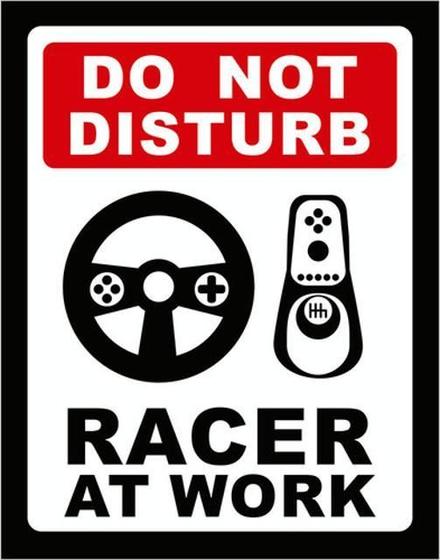 Imagem de Kit 10 Placas Do Not Disturb Racer At Work 36X46