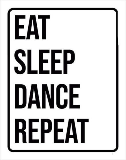 Imagem de Kit 10 Placas Eat Sleep Dance Repeat 36X46