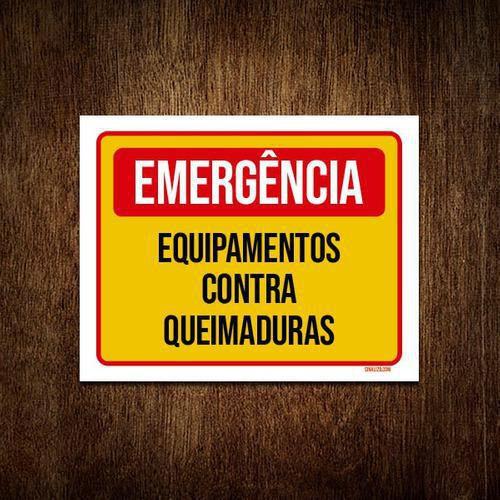 Imagem de Kit 10 Placas Emergência Equipamento Contra Queimaduras