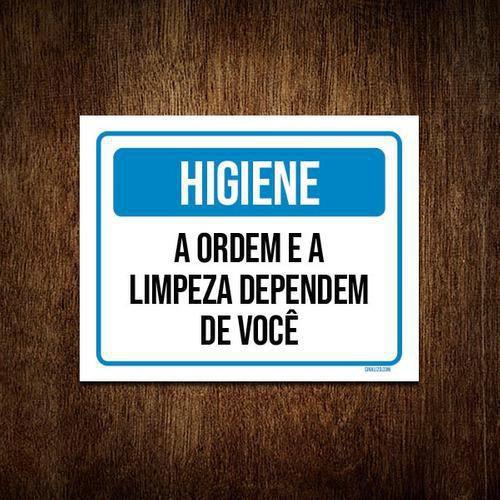 Imagem de Kit 10 Placas Higiene A Ordem E Limpeza Dependem De Você