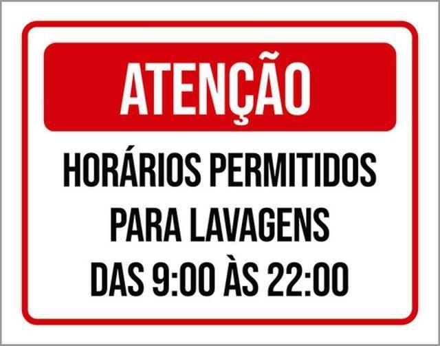 Imagem de Kit 10 Placas Horários Permitidos Para Lavagens 36X46