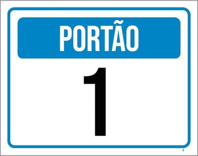 Imagem de Kit 10 Placas Identificação Portão 1 36X46