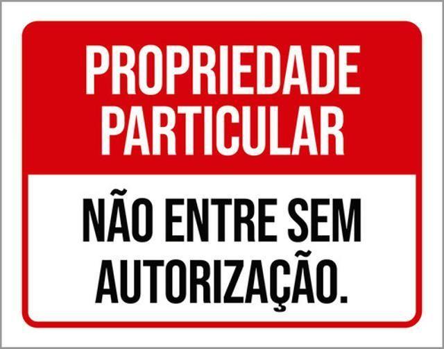 Imagem de Kit 10 Placas Não Entre Sem Autorização 36X46