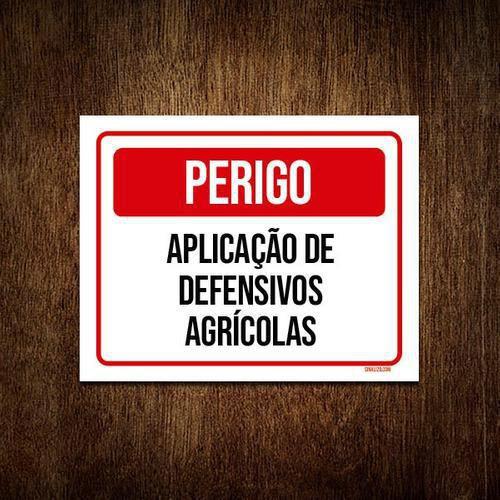 Imagem de Kit 10 Placas Perigo Aplicação De Defensivos Agrícolas