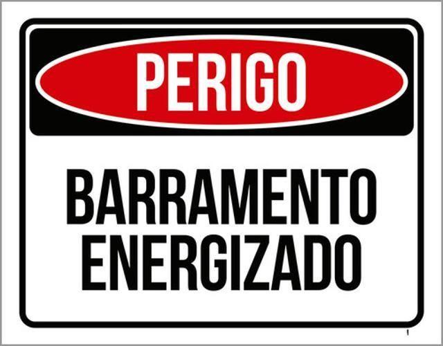 Imagem de Kit 10 Placas Perigo Barramento Energizado 36X46