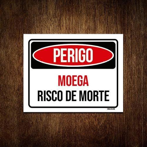 Imagem de Kit 10 Placas Perigo Moega Risco De Morte