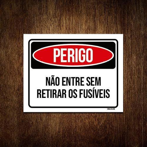 Imagem de Kit 10 Placas Perigo Não Entre Sem Retirar Os Fusíveis