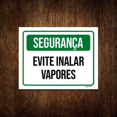 Imagem de Kit 10 Placas Segurança Evite Inalar Vapores