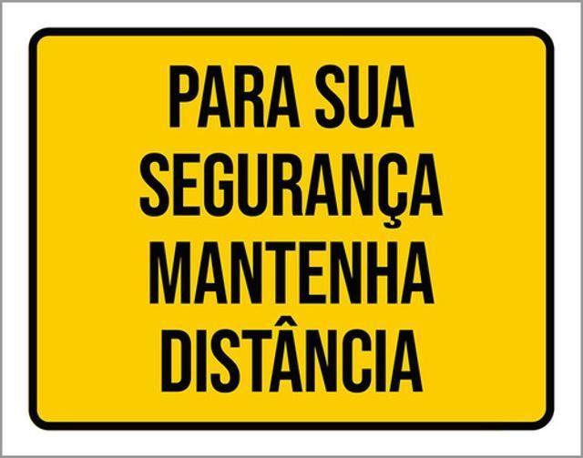 Imagem de Kit 10 Placas Segurança Mantenha Distância 36X46