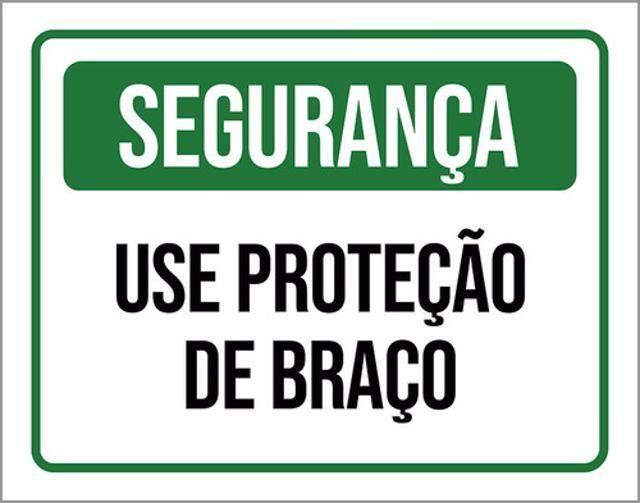 Imagem de Kit 10 Placas Segurança Use Proteção Braço 36X46