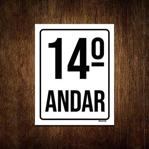 Imagem de Kit 10 Placas Sinalização Ambiente Identificação 14º Andar