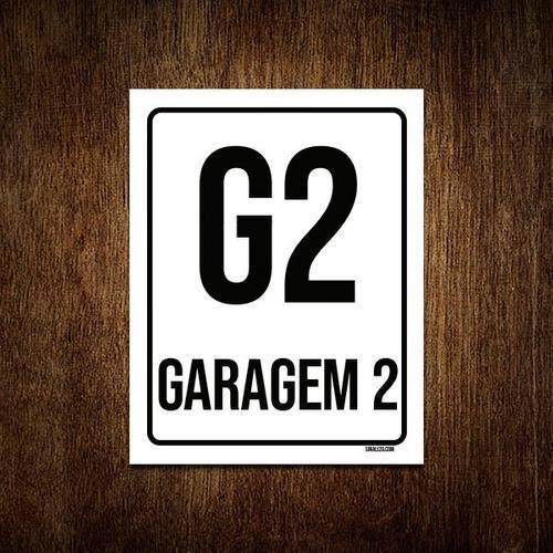 Imagem de Kit 10 Placas Sinalização Ambiente Indicativo G2 Garagem 2