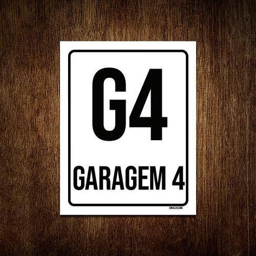 Imagem de Kit 10 Placas Sinalização Ambiente Indicativo G4 Garagem 4