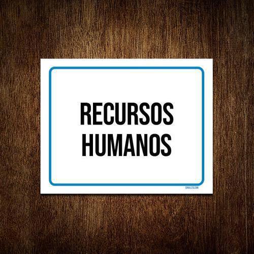 Imagem de Kit 10 Placas Sinalização Ambiente Recursos Humanos