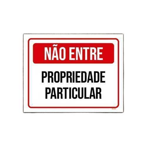 Imagem de Kit 10 Placas Sinalização Não Entre Propriedade Particular