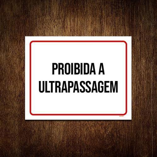 Imagem de Kit 10 Placas Sinalização - Proibida A Ultrapasssagem Ml3761