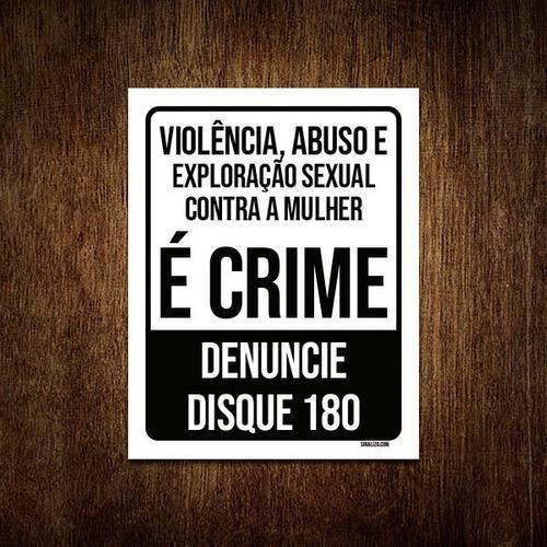 Imagem de Kit 10 Placas Violência Abuso Exploração Sexual Denuncie