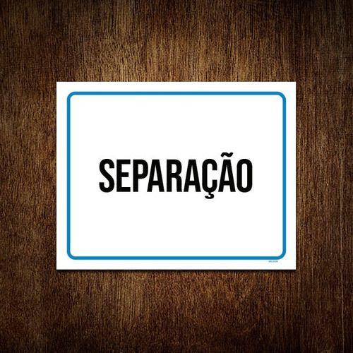 Imagem de Kit 10 Placasinalização - Separação Setor Azul