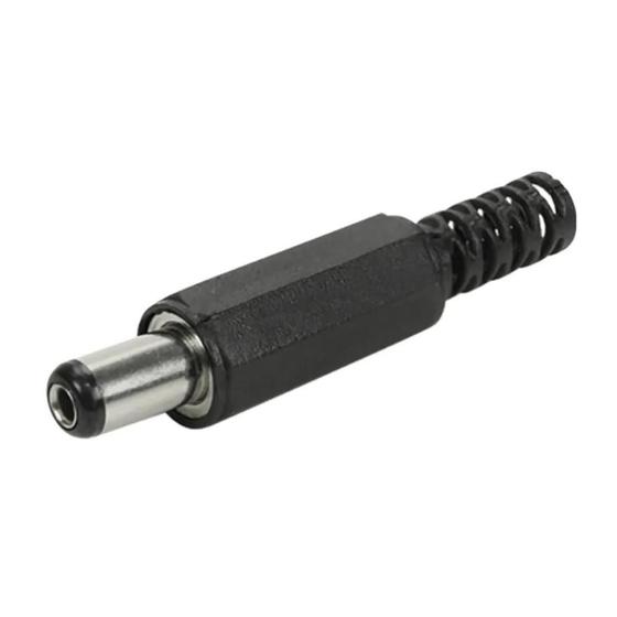 Imagem de Kit 10 Plug Macho Pino P4 5mm X 2,5mm Soldagem Eletronica