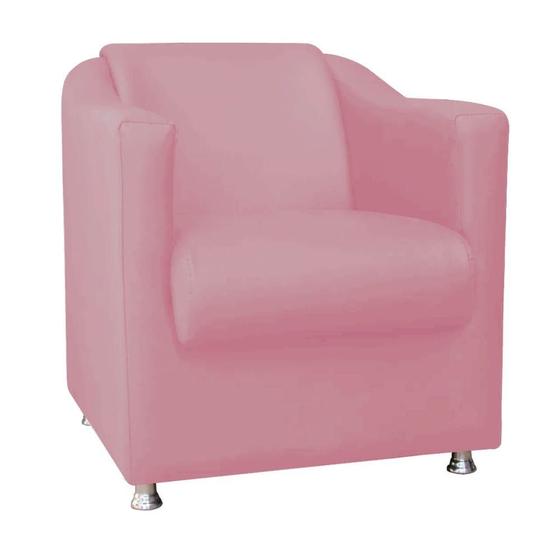 Imagem de Kit 10 Poltrona Cadeira Decorativa Tilla   Para Sala de Estar Recepção Escritório Suede Rosa Bebê - KDAcanto Móveis