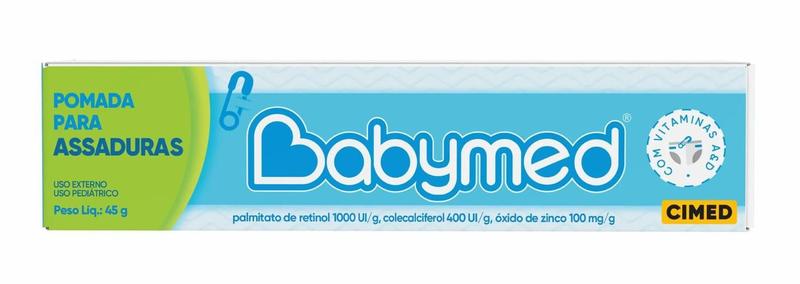 Imagem de Kit 10 Pomadas de Assaduras Babymed Menino 45g  Cimed