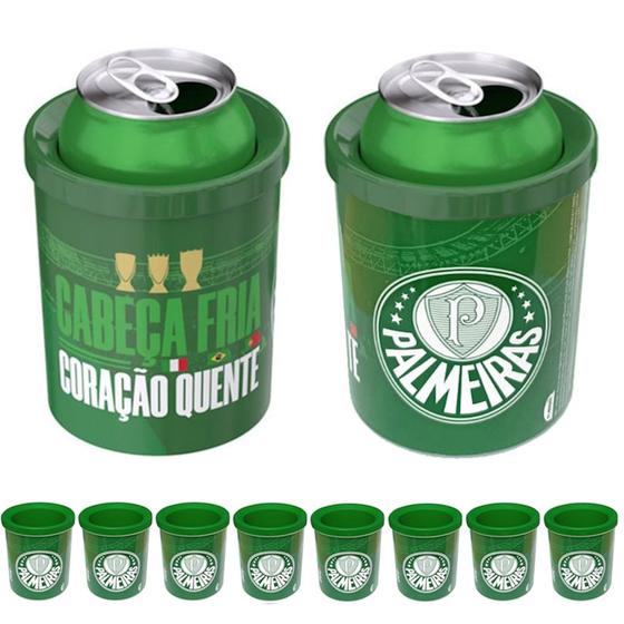 Imagem de Kit 10 Porta Latas de Cerveja e Refri 350ml Palmeiras Atacado Lanchonete e Bar