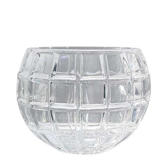 Imagem de Kit 10 Pote De Vidro Castiçal Abaulado Listrado Velas 125Ml