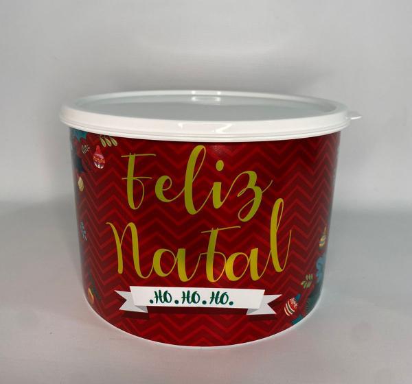 Imagem de Kit 10 Potes Multiuso 2L Especial Natal Cozinha 
