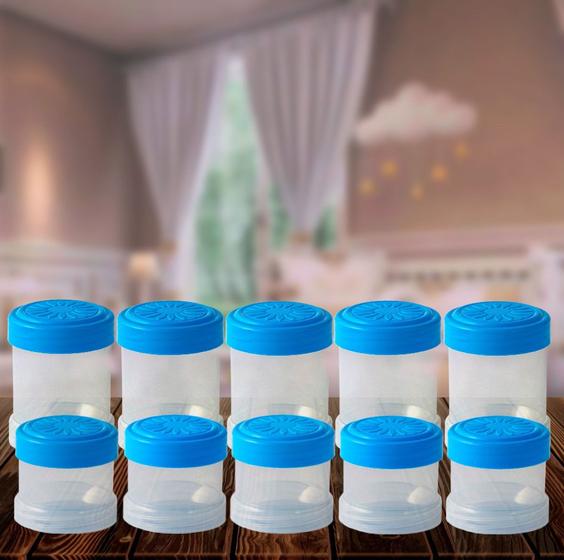 Imagem de Kit 10 Potes Para Leite Materno papinha alimento leite em pó 5 Uni/80ml e 5 Uni/120mlA