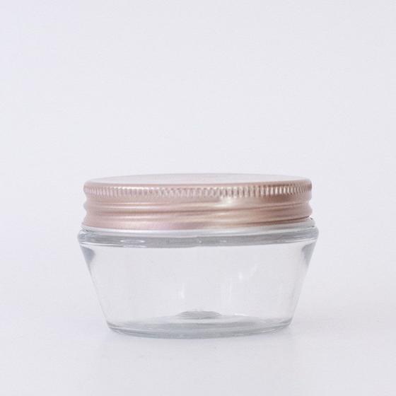 Imagem de Kit 10 Potes Pet Cristal Transparente 50ml com tampa Alúminio ou Plástica  Potinho Plástico  50g
