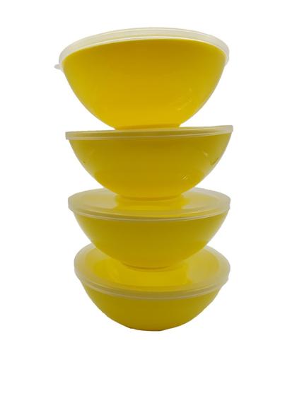 Imagem de Kit 10 Potes Redondo Com Tampa Marmita 600 Ml Amarelo