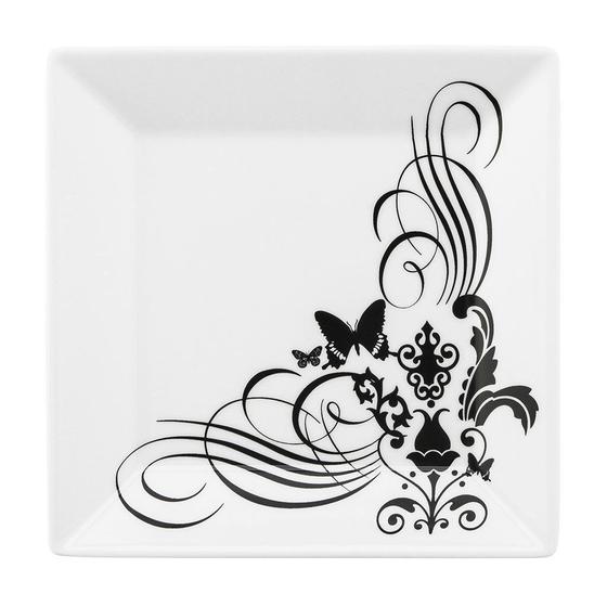 Imagem de Kit 10 Pratos de Sobremesa Quartier Tattoo Oxford Porcelana 20cm