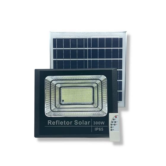 Imagem de Kit 10 Refletores Ultra Led Solar 300W Placa Solar+ Controle