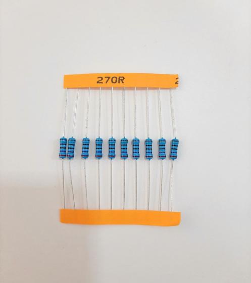 Imagem de Kit 10 Resistor Precisão 270R 1% 1/2w