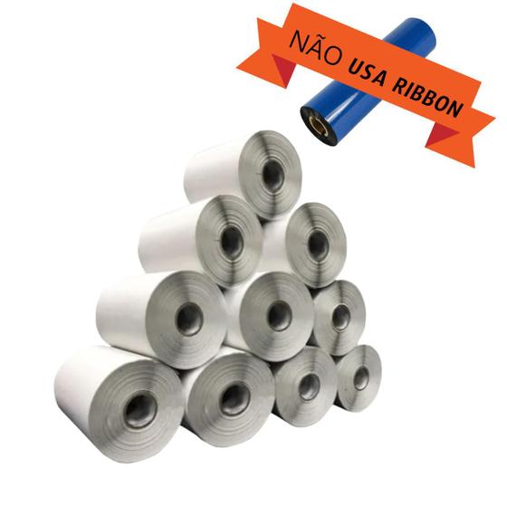 Imagem de Kit 10 Rolos De Etiqueta 10x15 Cm Térmica Serrilha E-commerc