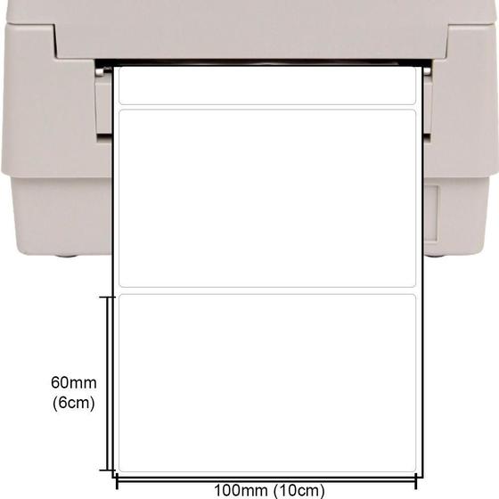 Imagem de Kit 10 Rolos De Etiqueta Adesiva Impressora Térmica 100X60Mm