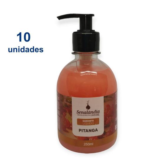 Imagem de Kit 10 Sabonete Líquido Pitanga 250ml Senalândia - Envio Já