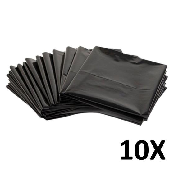 Imagem de Kit 10 Saco de Lixo Reforçado Resistente Uso Doméstico 100L
