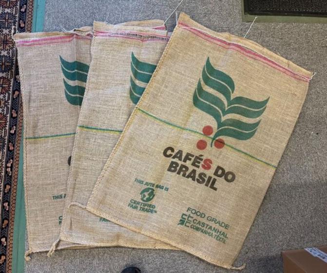 Imagem de Kit 10 Sacos Café Do Brasil Original Saco De Estopa Juta